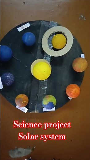 Solar System Working Model| DIY Science Project Using Balls|School Project#shorts#ScienceProject#DIY