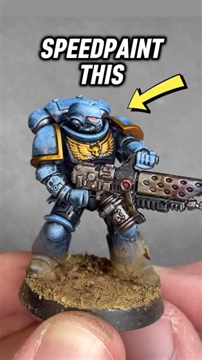 My FAVOURITE way to Speedpaint Spacemarines #warhammer40k #spacemarines #minipainting #akinteractive