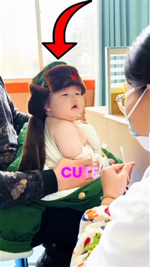 This Baby’s Reaction to an Injection Is So Calm 😳👶 #shorts