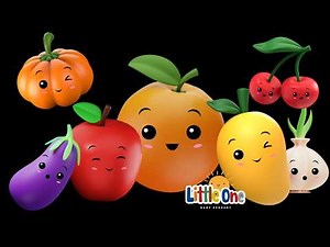 Dancing fruit dancing veggies 🥕 🍑🍓🍆🍒 CUTE Animation - Baby Sensory video - High Contrast Sensory