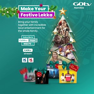 Make your 2024 festive lekka with #GOtv! 🎁🎄🥳 Stay connected to 𝐆𝐎𝐭𝐯 𝐒𝐮𝐩𝐚 or 𝐆𝐎𝐭𝐯 𝐒𝐮𝐩𝐚 for access to 8 Namibian films, series and lifestyle shows – made just for you na’enjoyment! 🇳🇦🎉 💝 Bring the family together for the best holiday season, serving the hottest TV and streaming entertainment. 🔥 Tap 📱🔥: https://mygotv.onelink.me/JpWQ/gg1 to keep your GOtv connected for #Festive2024. 📺💯 #LekkaFestive #Holidays #GOtv | GOtv Namibia