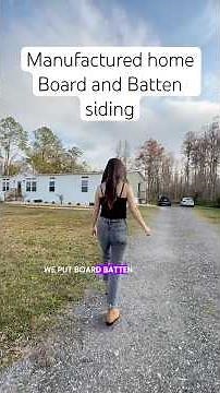 Manufactured home board and batten siding #diyhomeimprovement #manufacturedhomes #florida