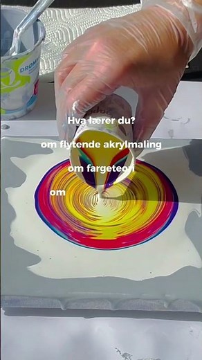Lær flytende akrylmaling på nettkurs hos artskill.no #onlinekurs #fluidart #pouringart