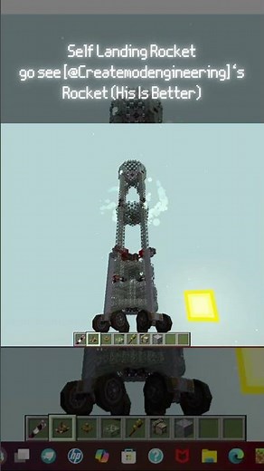 Self Landing Rocket (Create Aeronautics) #minecraft #aeronautics #create