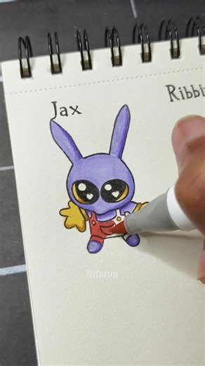 How to draw cute Jax, Ribbit, Kaufmo #drawing #tutorial #theamazingdigitalcircus #fyp