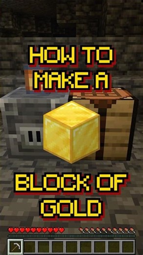 #shorts Minecraft: How to make a Block of Gold