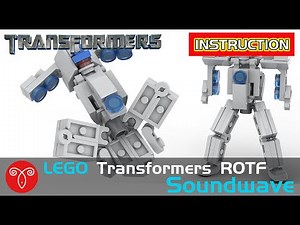 Lego Transformers MOC Micro ROTF Soundwave Mini Satellite Mecha Instruction
