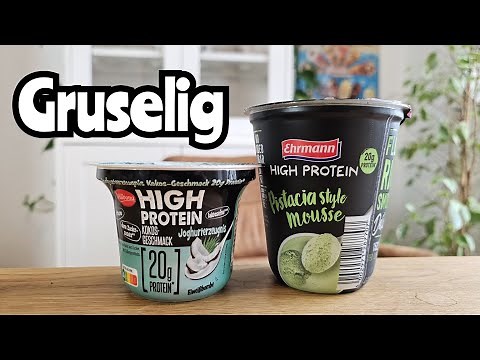 Chemiekeulen: Ehrmann Protein Mousse Pistazie und Lidl Kokos Joghurt