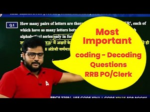 Most Important Coding Decoding Questions RRB PO And Clerk | By Shubham Sir #adda247 #shubhamsir