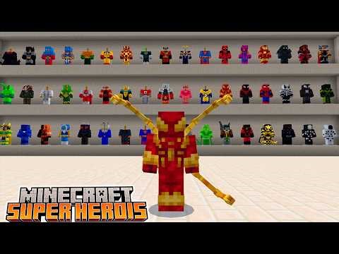 Updated Superheroes Addon v2.0 for Minecraft PE - 350 More Heroes - 26.12