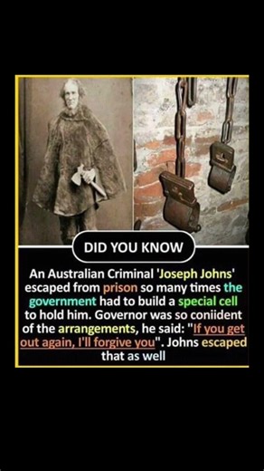 The Prisoner Who Escaped So Many Times They Built a Special Cell 😳 #didyouknow #shorts