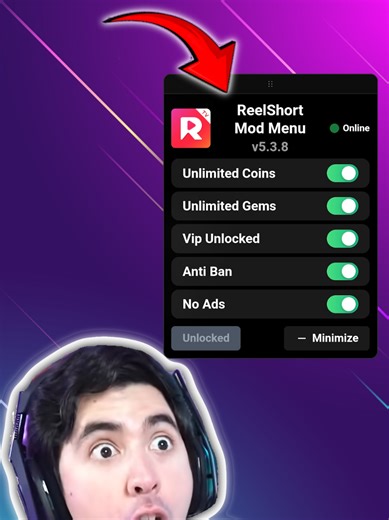 ReelShort New Mod Menu v5.3.8 Overview