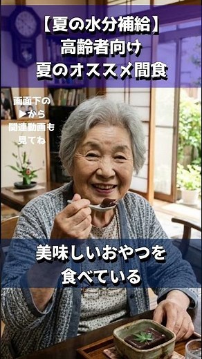 夏の間食（水ようかん）編 高齢者向け水分補給・夏の熱中症・脱水対策（高齢者・シニア）・本当の理由 #介護 #解説 #親 #介護施設 #選び方