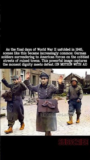 Colorized WWII Footage – German Soldiers Surrender to U S Forces, 1945