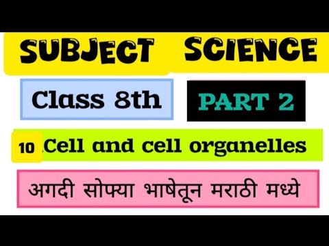 Class 8 | Cell and Cell Organelles in Marathi | PART 1 |Complete Lesson#class8#science 
