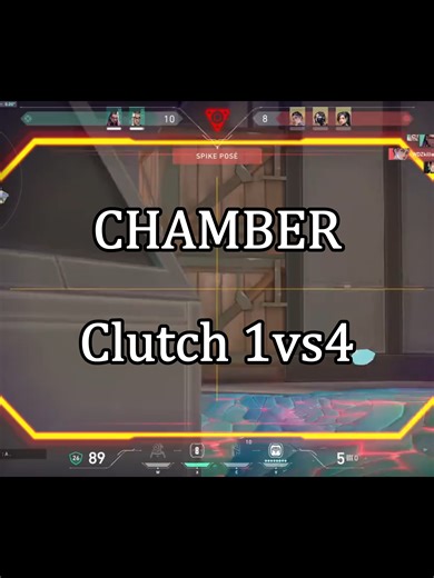 CLUTCH 1VS4 SOUS CHAMBER #tiktokfr #gaming #valo #valorantclip