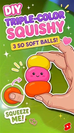 How to Make Soft Mochi Squishy at Home! 💛🩷🧡