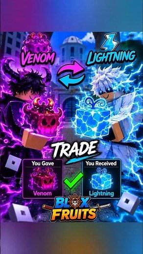 ⚡ Venom Trade For Lightning?! 😱 HUGE W OR L? | Blox Fruits#roblox #bloxfruits #bloxfruitstrade