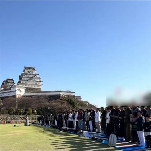 While still a minority in Japan, their presence is quite dominant. Here they're gathered at the Himeji Castle, the largest castle in Japan, for a mass prayer and to demand Sharia law.Japan is a target for Islam!