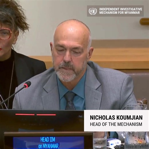 🔊 Nicholas Koumjian, Head of the Mechanism, at #UNGA80 “The violence in Rakhine State has intensified. The Arakan Army has taken most territory in the state and the military has responded with brutal air strikes and shelling. Civilians of all ethnicities are suffering. Rohingya have been recruited by both the military and Arakan Army and Rohingya armed groups are now active in the conflict. The Mechanism is gathering evidence of several alleged atrocities including drone attacks targeting civil