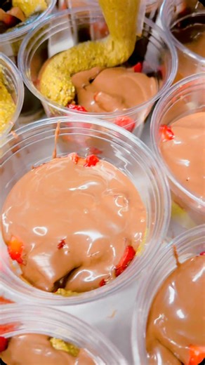 Kunafa’s Mississauga on Instagram: "Fresh batch of Dubai Chocolate Strawberry Cups in Mississauga Open till 11pm tonight 📍1801 Lawrence E Scarborough 📍145 Kingston Rd East Ajax Ontario 📍3058 Hurontario St Mississauga 📍879 Wellington Rd S London Ontario"