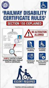Railway Disability Pass Rules Explained | Section 155 | Full Guide in ISL