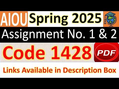 AIOU Code 1428 Solved Assignment No.1 & 2 Spring 2025 || Subject: Commercial Geography || Bachelor