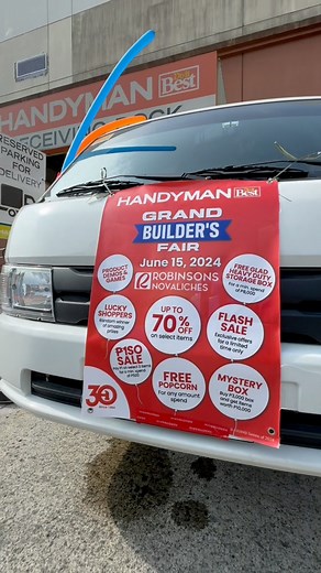 Thank you to everyone who joined us at the Grand Builder's Fair at Robinsons Novaliches! Get ready for more fun at our next events in Roxas, Oriental Mindoro, and Bulua, Cagayan De Oro! 🛠️🎉 See you there, #HandymanPH shoppers!🛒 | Handyman