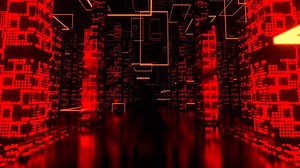 Download Red and Orange Road to Neon Cyber City Background VJ Loop in 4K for free