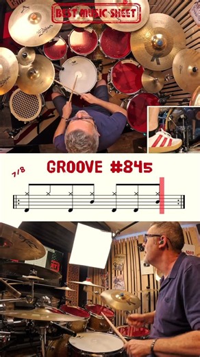 🥁 Drum Beat for Beginners #845 | Easy Drum Beat #845| Learn Drum Beat | How to Play Drum Beat