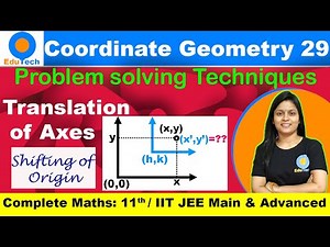 Shifting of Origin Class 11 Maths, Translation of axes, Coordinate Geometry Class 11, L29, JEE Main