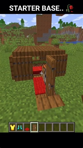 Small but Perfect Starter Base 🏡✨ | Minecraft #mctutorial #shortsminecraft #starterbase