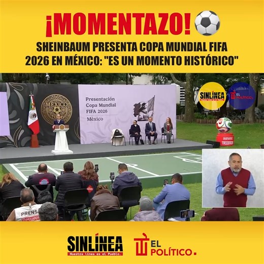 Ya falta poco 🗓️⚽ 🔴 #Sheinbaum aseguró que el #Mundial2026 será un gran momento para compartirle al mundo la grandeza de #México 🇲🇽❤️ | Sin Línea Mx