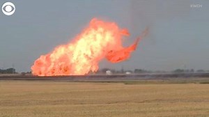 6.4K views · 42 reactions | WHOA! Flames are shooting 75 to 100 feet in the air at a pipeline fire hear Hesston, Kansas. The pipeline has reportedly been shut off, but now officials are just waiting for the gas to burn off. | KDKA-TV | CBS Pittsburgh | Facebook