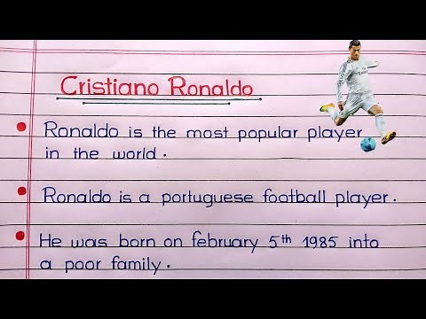 10/20 lines on Christian Ronaldo || Cristiano Ronaldo biography || Story/Profile of Ronaldo
