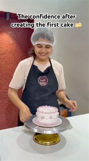 My first cake😍#cake #first #shorts #viral #trending #baking #bakingclass #youtubeshorts #shortvideo