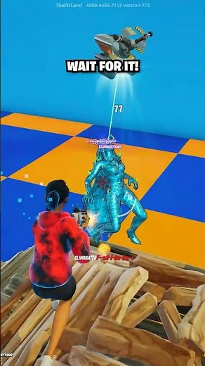 Playing THE PIT for 15 Minutes gives you THIS MANY LEVELS!!! #shorts #fortnitecreative