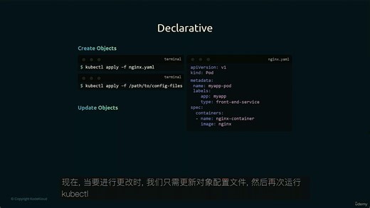 来自udemy最火的kubernetes课程 24.Imperative vs Declarative