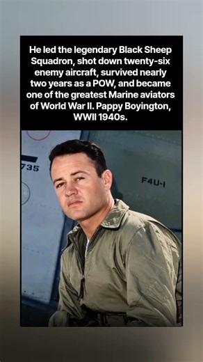 🚨 Marine Aviator Who Led the Black Sheep Squadron #militaryhistory #fallenhero