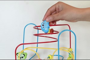 QZMTOY Bead Maze Toy for Toddlers Wooden Bead Toys Colorful Roller Coaster Preschool Educational Toys for Kids Classic Birthdday Gift for Toddlers Baby Infant Boys Girls…