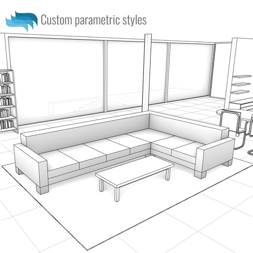 Create your custom parametric objects with the Grasshopper styles! They are VisualARQ objects that act as dynamic blocks driven by Grasshopper definitions. You can insert them and change their parameters with no knowledge of Grasshopper. Download the parametric sofa from the video here: https://www.food4rhino.com/en/resource/sofa-set | VisualARQ