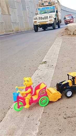 Remote Control Jcb And Cute dragon rider girl Unboxing And Testing Short Video ||