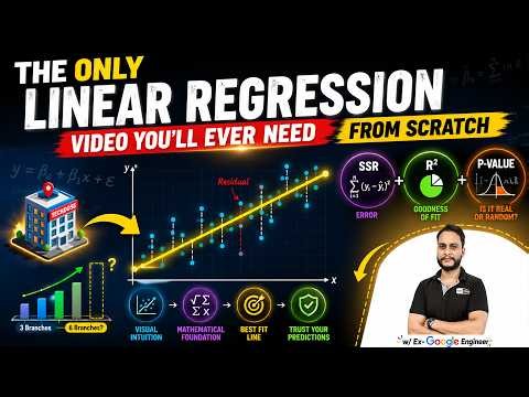 Linear Regression Explained from Scratch | Complete ML & Math Intuition
