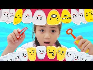 Annie and Sammy Pretend Play Going To The Dentist | Funny Stories for Kids - Videos For Kids