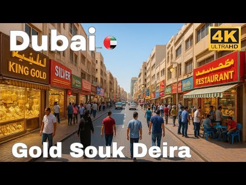 🇦🇪 Gold Souk Deira Dubai [4K] Full Walking Tour 2025 | Sparkling Markets & Vibrant Local Life
