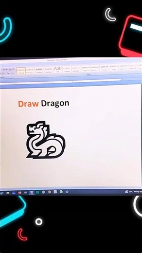 Draw A Dragon 🐉 Symbol Shortcut key in ms word for Windows 🪟 #msword #tips #foryou