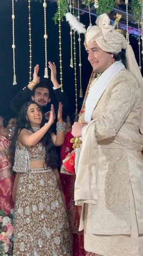 Congratulations bhavin ❤️ disha #gharkishaadi #teentigada #weddingseason #friendshipgoals