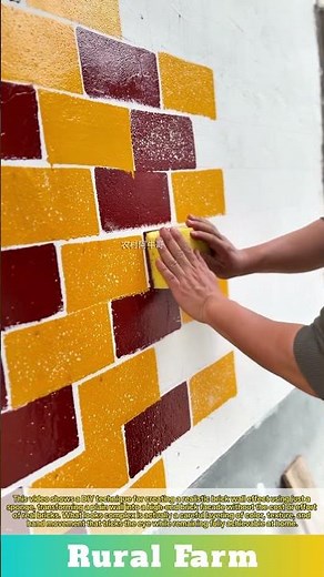 DIY Faux Brick Wall Easy & Sponge Painting Technique: How to Paint a Realistic Brick Effect Wall