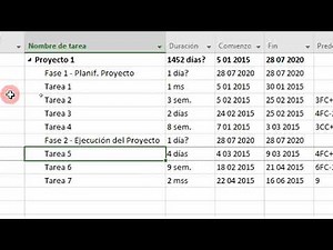 Programación de tareas y asignación de tiempos en Microsoft Project 2019