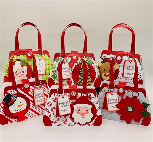 Handmade Christmas Gift Card Holder, Holiday Paper Purse Treat Bag - Etsy